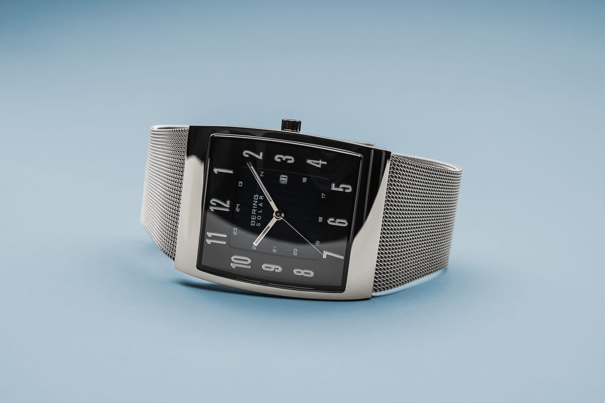 Bering Watch Slim Solar Square Face Plants The Jewellers