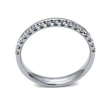 Load image into Gallery viewer, Platinum and Diamond Off Set Claw Wedding Ring
