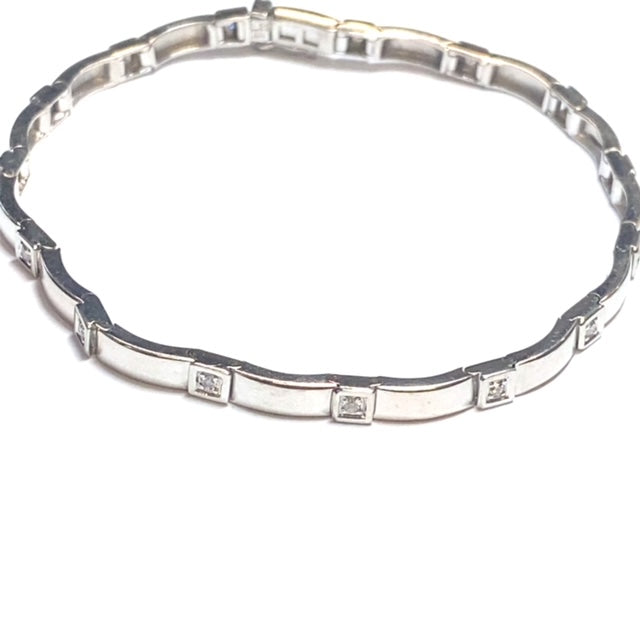 Secondhand White Gold and Diamond Bracelet