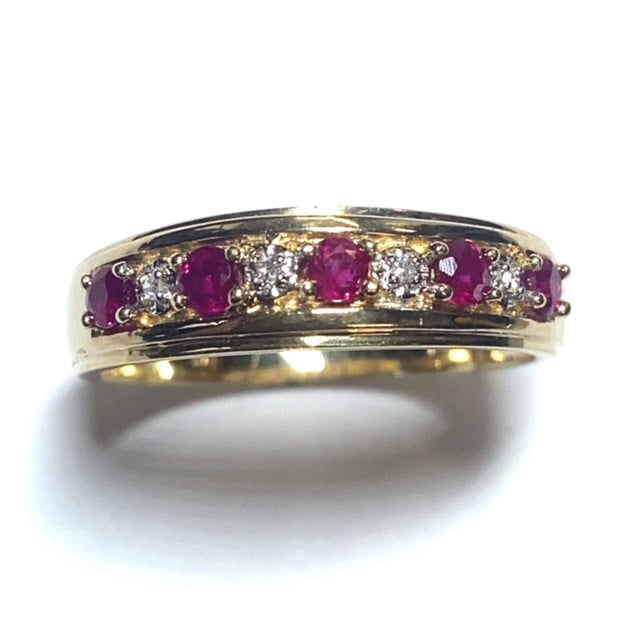 Secondhand Ruby and Diamond Eternity Ring