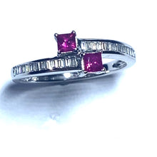 Load image into Gallery viewer, Secondhand Ruby and Diamond Cross Over Ring
