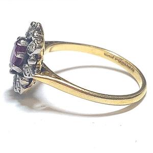 Secondhand 18ct Gold Ruby and Diamond Ring