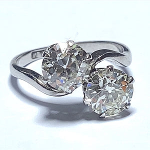 Secondhand Platinum Two Stone Diamond Ring