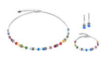 Load image into Gallery viewer, Coeur De Lion Lite Mini Earrings Silver Rainbow
