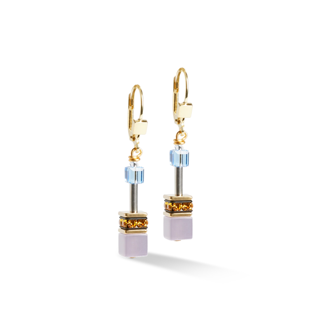 Coeur De Lion GeoCUBE Iconic Earrings Gold Multicolour