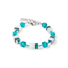 Load image into Gallery viewer, Coeur De Lion GeoCUBE Iconic Mono Bracelet - Dark silver turquoise
