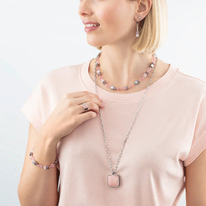 Coeur De Lion Iconic Precious Rose Geo Necklace