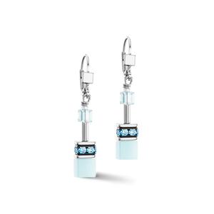 Coeur De Lion GeoCUBE Iconic Mono Earrings Ice Blue