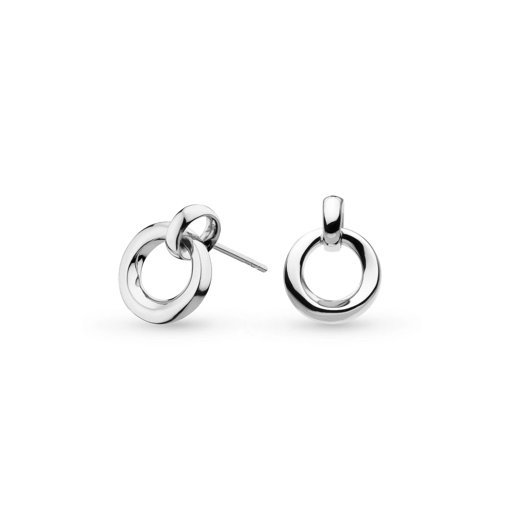 Kit Heath Bevel Cirque Link Stud Drop Earrings