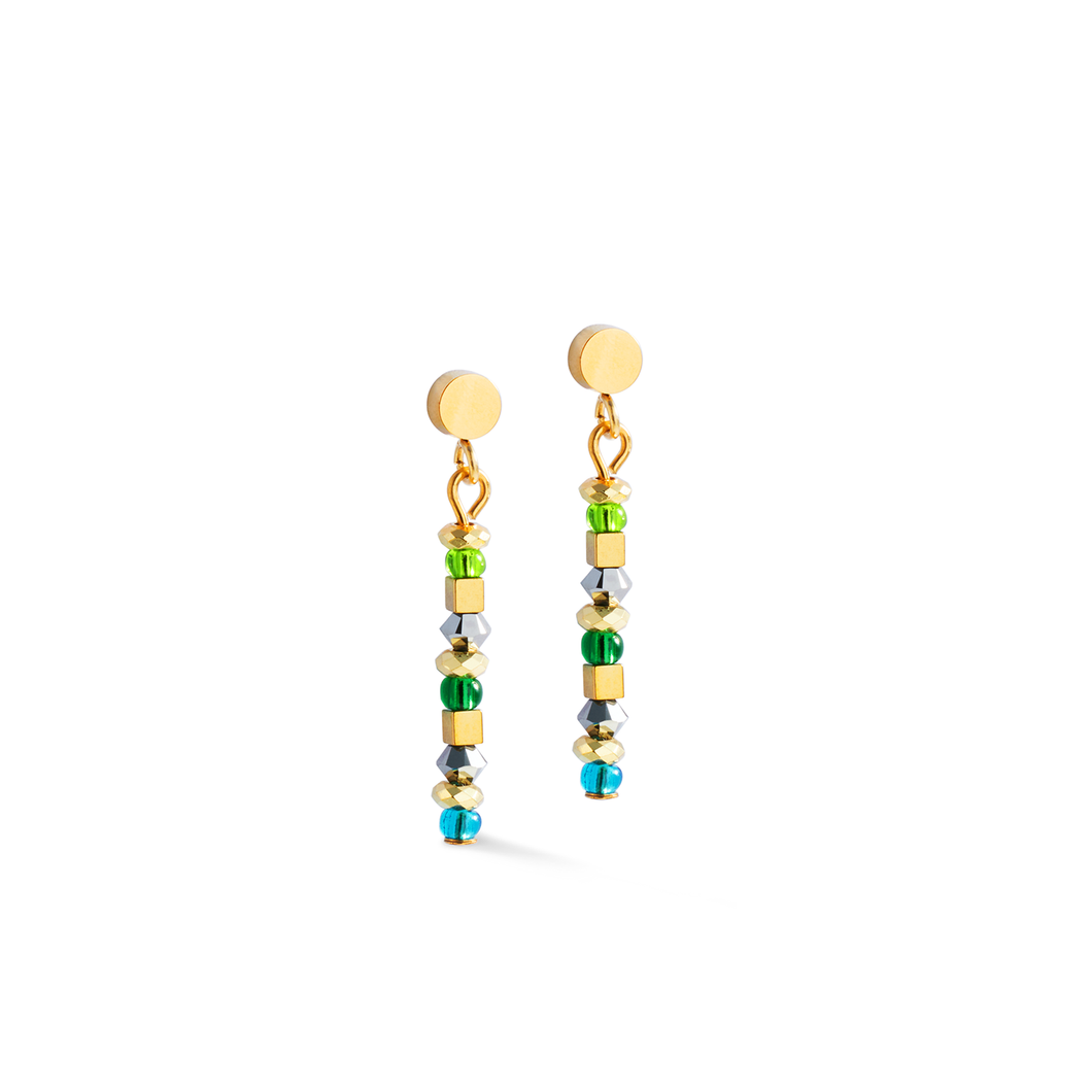 Coeur De Lion Golden Whisper Rainbow Earrings