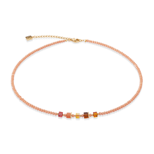 Load image into Gallery viewer, Coeur De Lion Joyful Colours Necklace Gold-Orange
