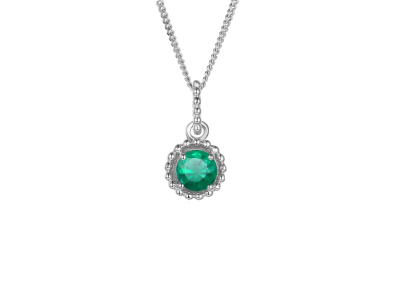 Silver Birthstone Necklace - May