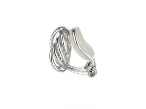 Silver Knot Clip On Earrings