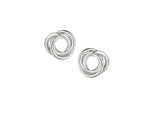 Load image into Gallery viewer, Silver Open Knot Clip On Earrings
