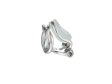 Load image into Gallery viewer, Silver Open Knot Clip On Earrings
