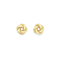 9ct Gold Polished Knot Stud Earrings - 10mm