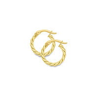 9ct Gold Cable Twist Hoops