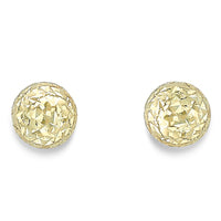 9ct Gold Diamond Cut Ball Studs