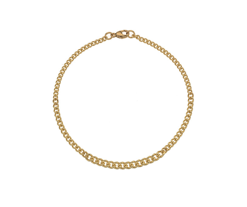 9ct Gold Graduating Curb Bracelet