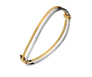 9ct Yellow and White Gold Bangle