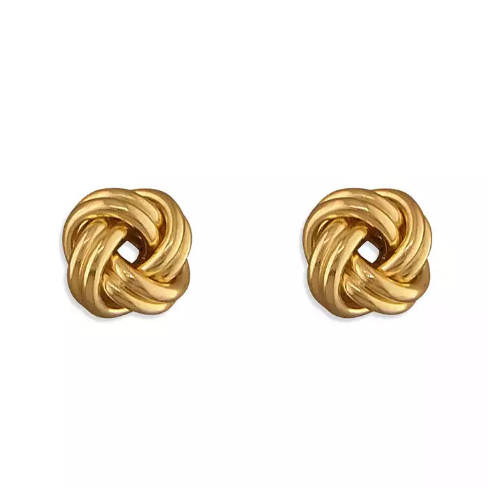 Silver Gold Plated Knot Studs
