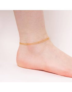 Gold Plated Two Strand Ball Ankle Bracelet