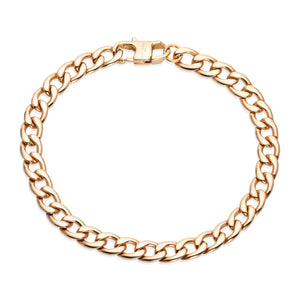 Gold Plated Steel Curb Bracelet