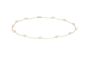 9ct Gold Pearl and Chain Necklace