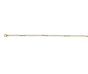 9ct Gold Pillar Link Bracelet