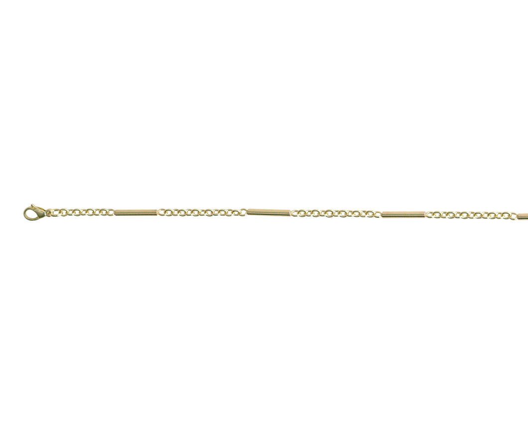 9ct Gold Pillar Link Bracelet