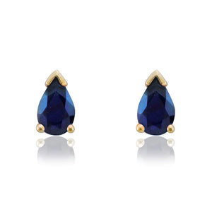 9ct Gold Pear Cut Sapphire Studs