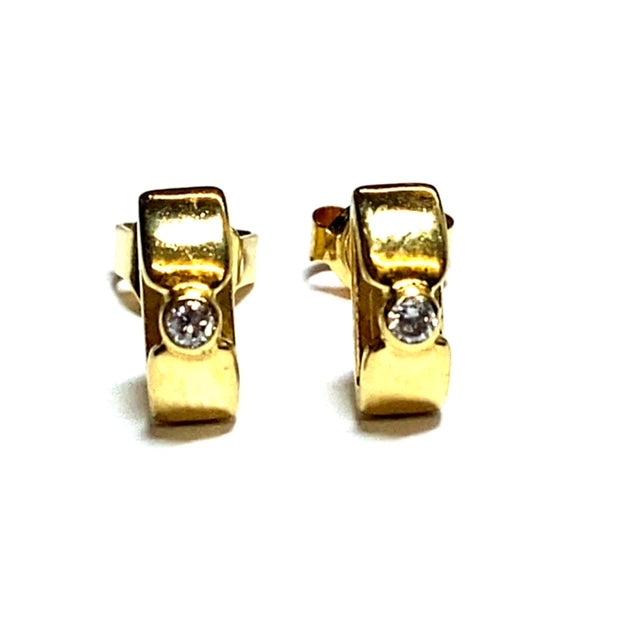 Secondhand 18ct Gold Diamond Earrings