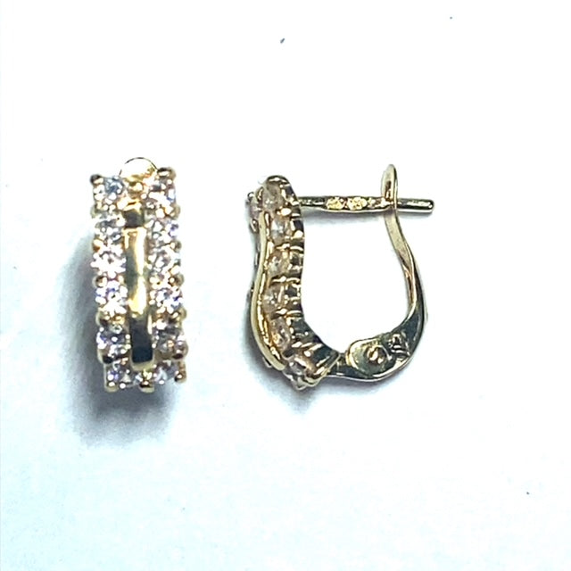 Secondhand 18ct Gold Cubic Zirconia Earrings