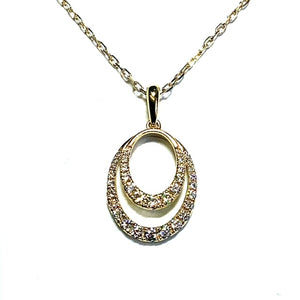 18ct Gold Diamond Loop Necklace