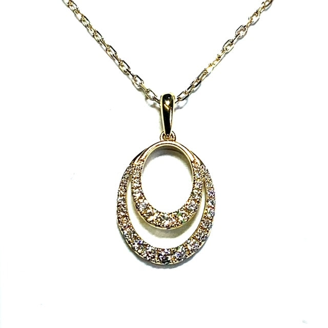 18ct Gold Diamond Loop Necklace