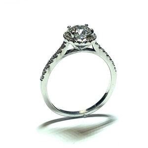 Secondhand 18ct White Gold Diamond Halo Ring