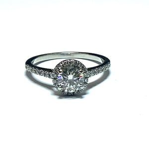 Secondhand 18ct White Gold Diamond Halo Ring