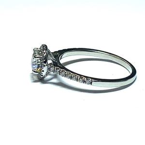 Secondhand 18ct White Gold Diamond Halo Ring