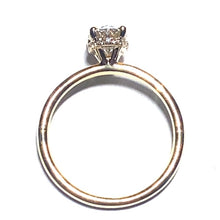 Load image into Gallery viewer, 18ct Yellow Gold Hdden Halo Oval Lab Grown Diamond Ring - 1.01ct
