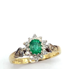 Load image into Gallery viewer, Secondhand Emerald and Diamond Ring
