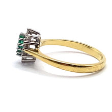 Load image into Gallery viewer, Secondhand 18ct Emerald and Diamond Ring
