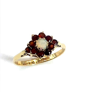 Secondhand Garnet and Opal Ring