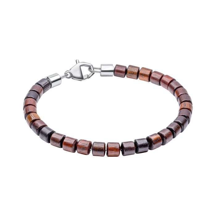 Fred Bennett Gents Brown Wooden Bead Bracelet