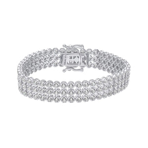 Diamonfire Cubic Zirconia Triple Row Bracelet