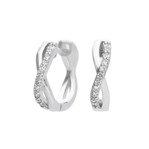 Diamonfire Cubic Zirconia Infinity Hoops