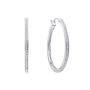 Diamonfire Cubic Zirconia Large Hoop Earrings