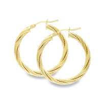 9ct Gold Cable Twist Hoops