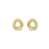 9ct Gold Modern Knot Earrings