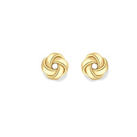 9ct Gold Polished Knot Stud Earrings - 12mm