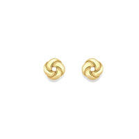 9ct Gold Polished Knot Stud Earrings - 8mm